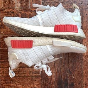 Adidas NMD R1 Off White Lush Red Sneaker